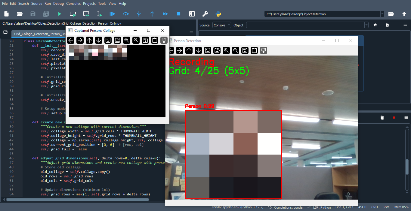 Early OCN interface running on a run-down laptop